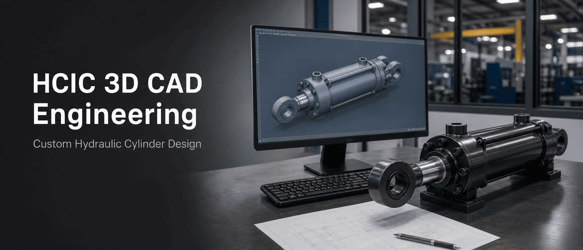 HCIC актуализира своите 3D CAD инженерни ресурси за персонализирани хидравлични цилиндри
