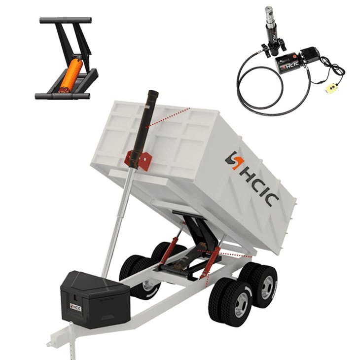 Големи тонове HSG цилиндър за хидравлично масло с високо налягане за самосвално ремарке