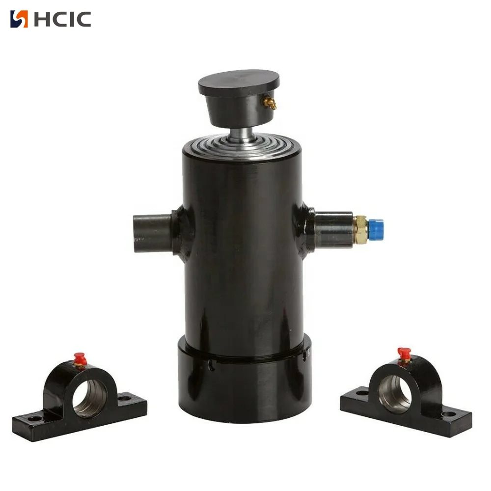 Малък телескопичен хидравличен цилиндър на накланящо се шаси на ремарке